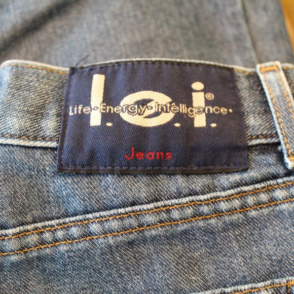 l.e.i. Shiny Flare Jeans Size 5 Vintage - Picture 9 of 13